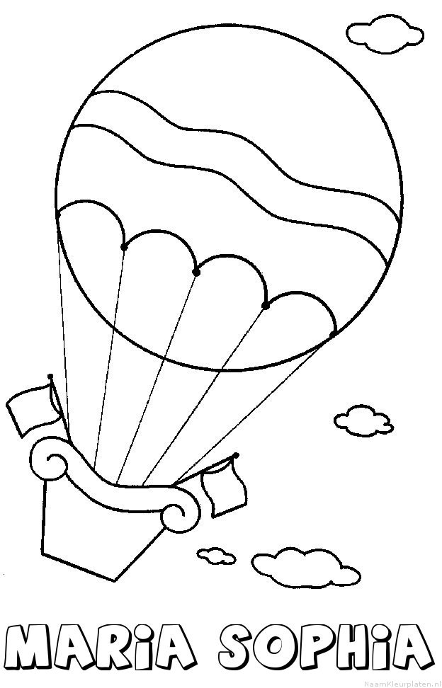 Maria sophia luchtballon kleurplaat